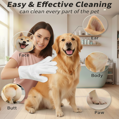 Pet Glove Wipes for Dogs & Cats