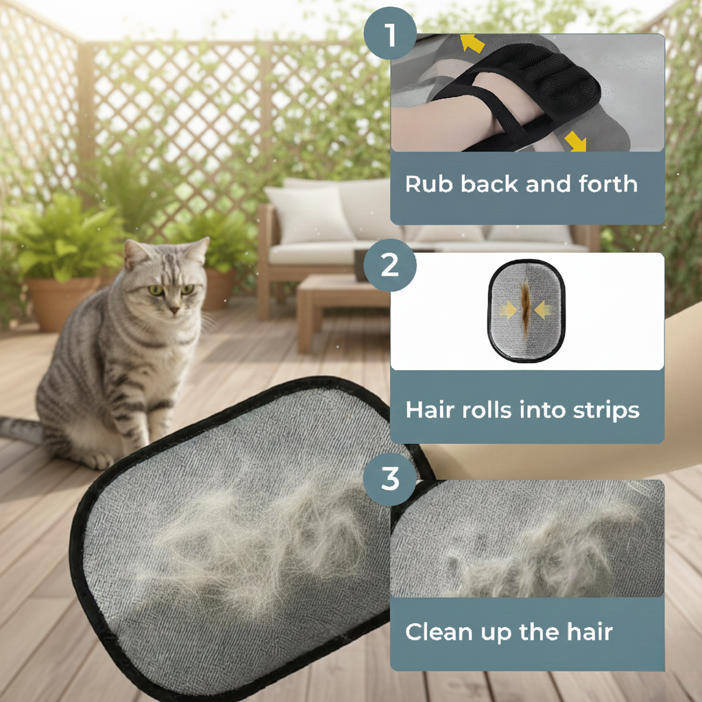 Shed-Free Pet Hair Remover Glove