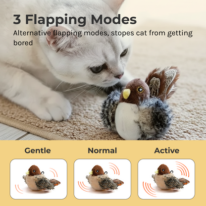 automatic flapping sparrow toy for cats