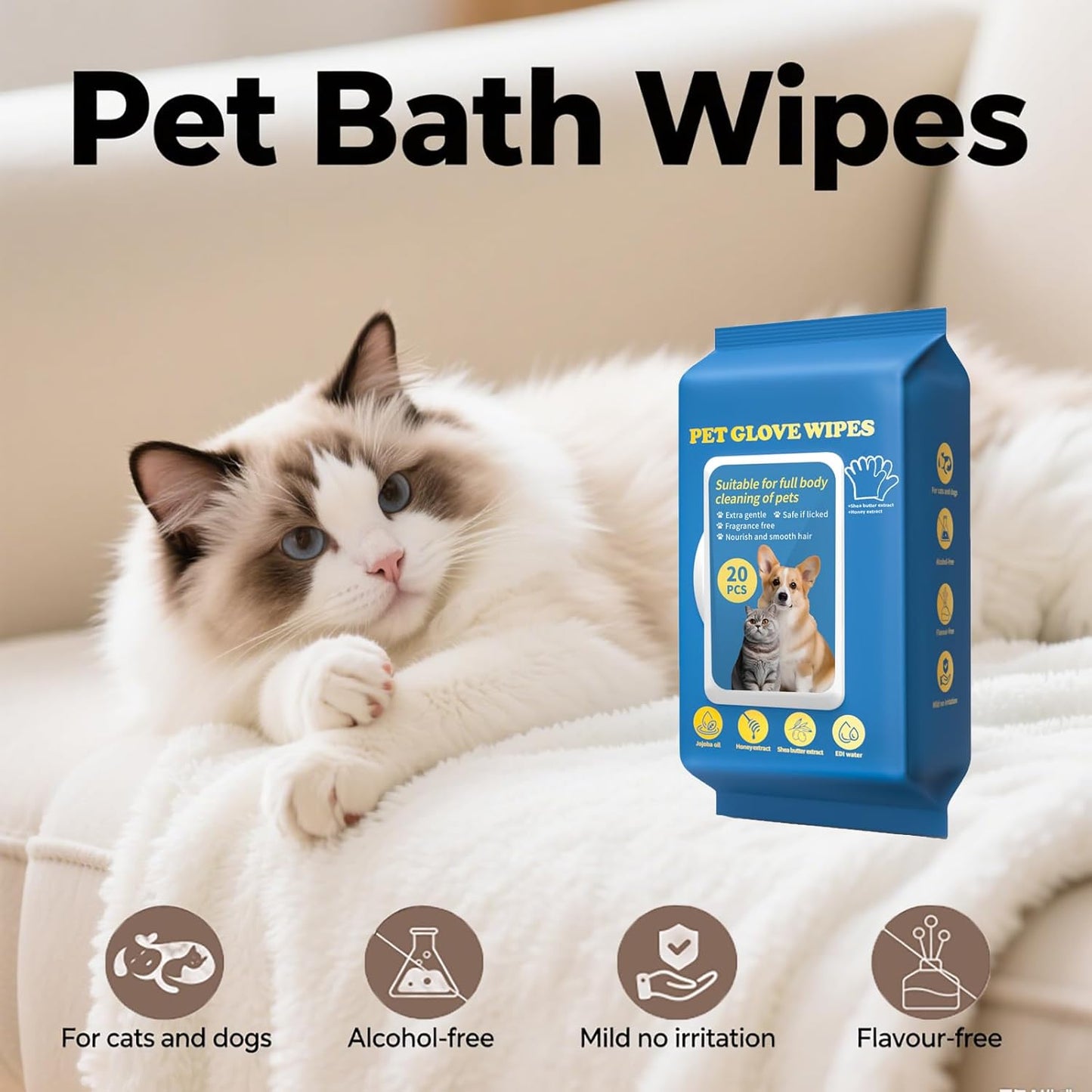 pet cleaning gloves wipes