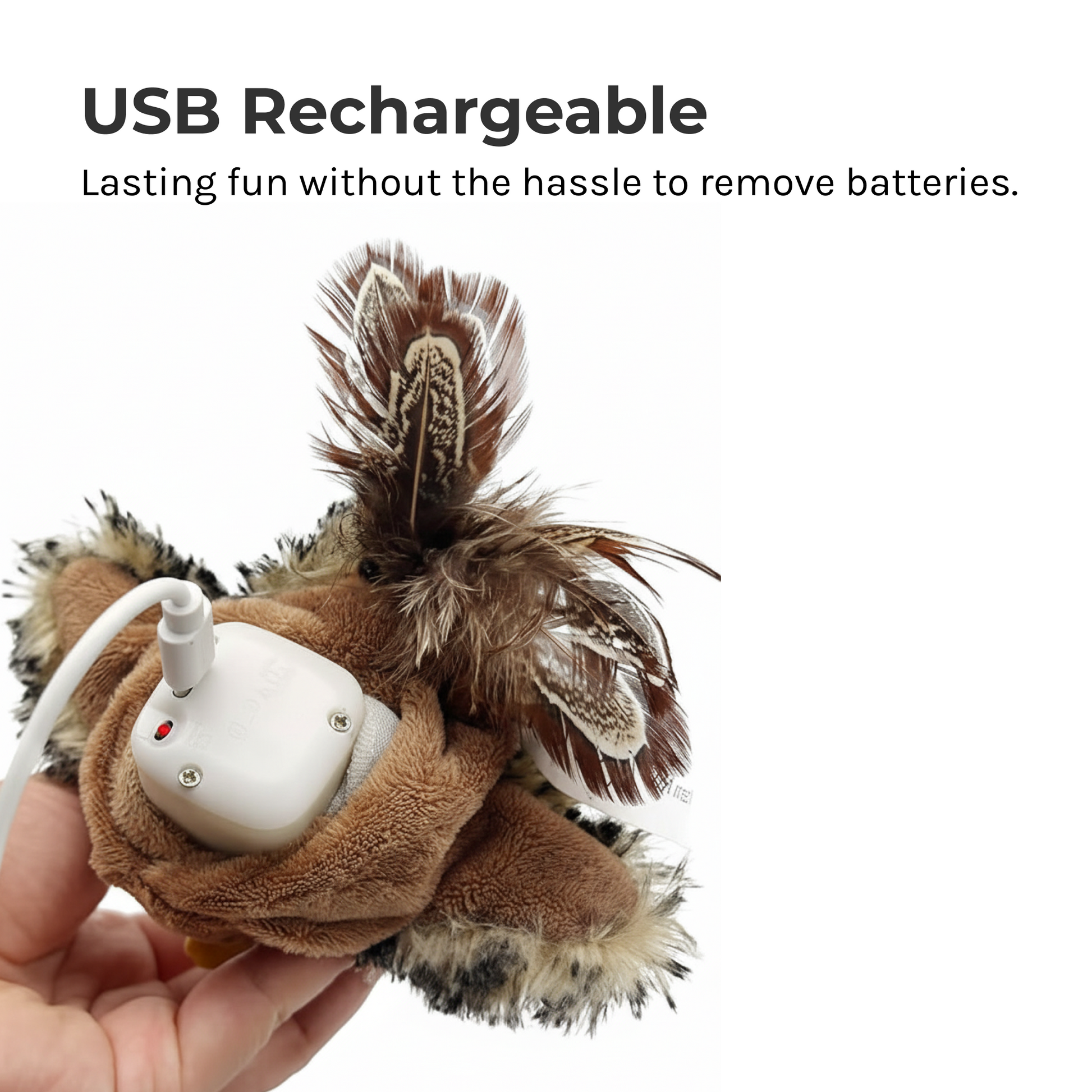 rechargeable flapping bird cat toy